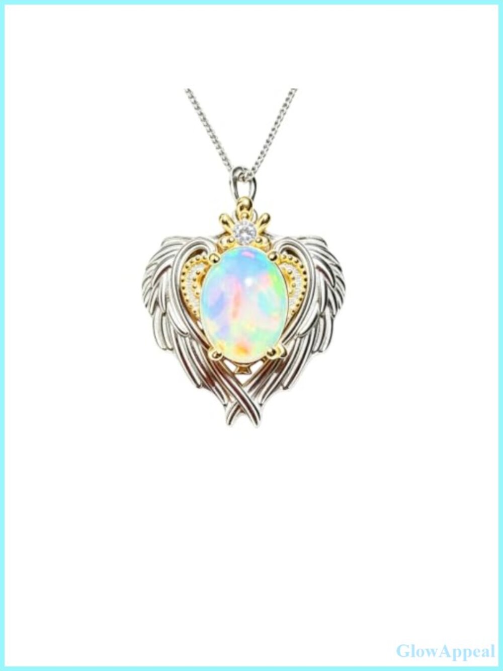 Natural Opal Necklace S925 Sterling Silver Gemstone Fine Jewelry